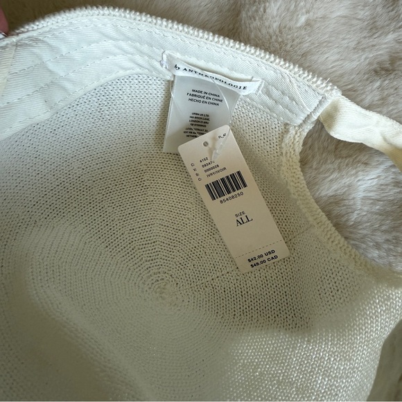 NWT Anthropologie Ivory Woven Hat - Picture 5 of 6